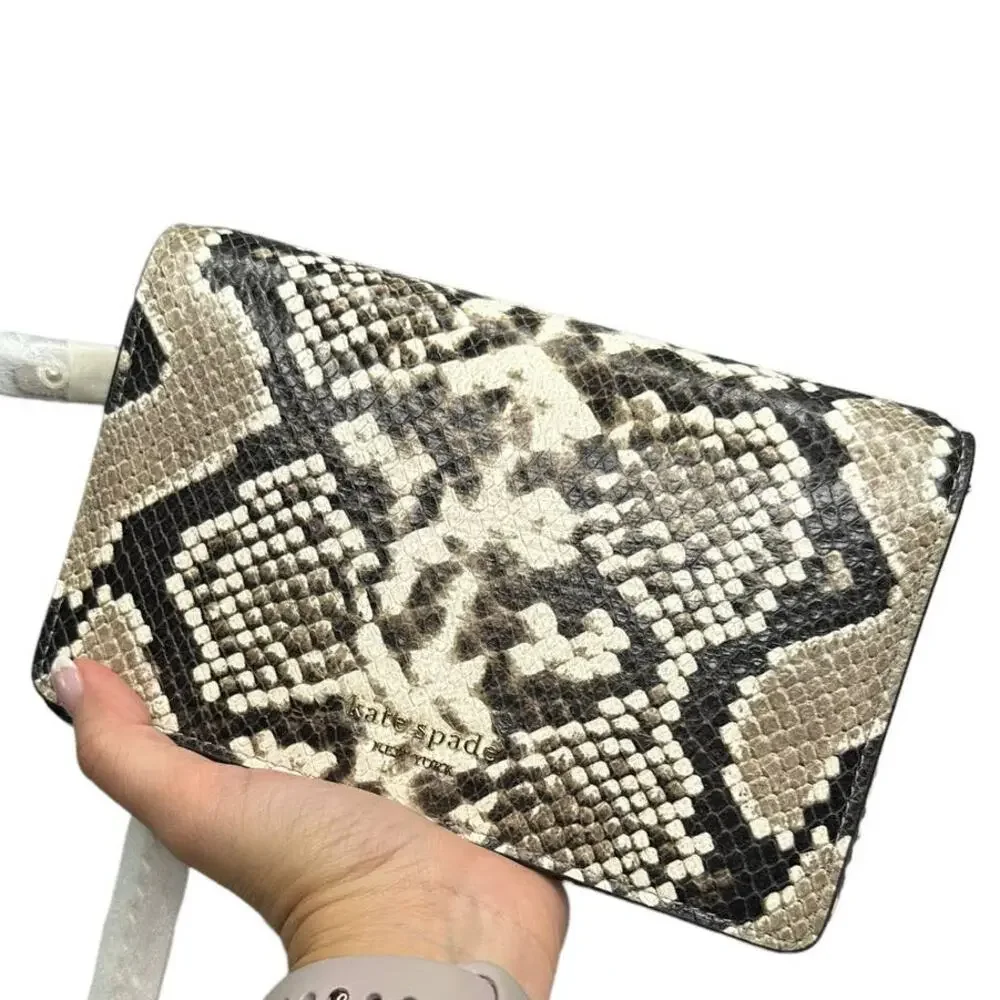 Kate Spade Spencer python-embossed chain wallet Clutch Crossbody